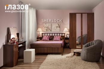 Глазов-мебель Спальня Шерлок (SHERLOCK) -4 орех  (Глазов-мебель)Глазов-мебель Спальня Шерлок (SHERLOCK) -4 орех 