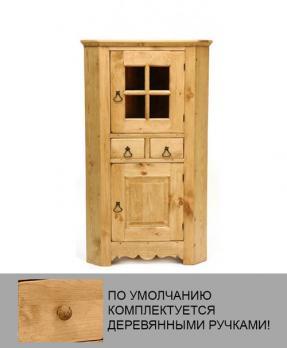 Шкаф-витрина ОМД (угловой) [Массив сосны] (Pin Magic)Pin Magic Шкаф-витрина ОМД (угловой) [Массив сосны]